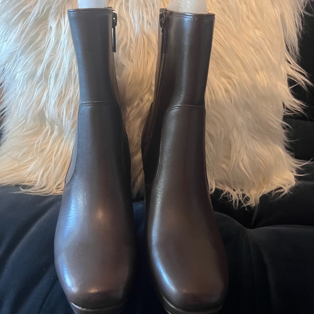 Brown Leather Ankle Boots